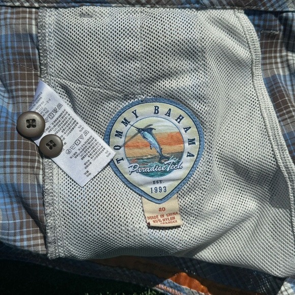 Tommy Bahama Paradise Tech Plaid Short Mens Size 40 Flat Front - Picture 3 of 3